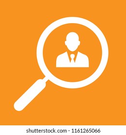 search profile icon, stock vector illustration, EPS10. 
