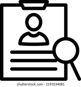 search profile Vector illustration on a transparent background.Premium quality symbols.Thin line vector icon for concept and graphic design.