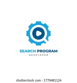search program logo design template 