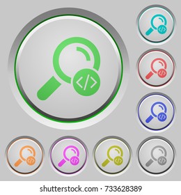 Search programming code color icons on sunk push buttons