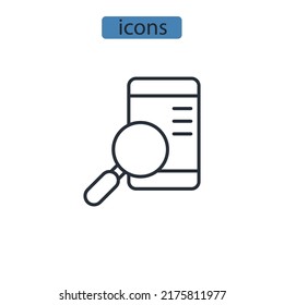 search project icons  symbol vector elements for infographic web