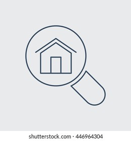 Search & Property Vector Line Icon. Eps.-10.