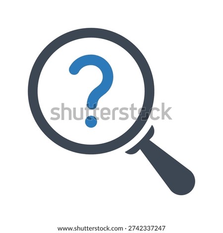 Search question icon. Vector and glyph