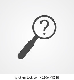 Search question vector icon sign symbol