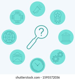 Search question vector icon sign symbol