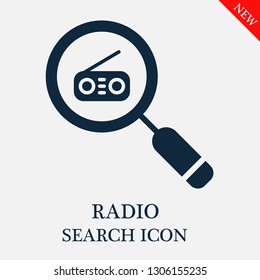 search Radio icon. Editable search Radio icon for web or mobile.