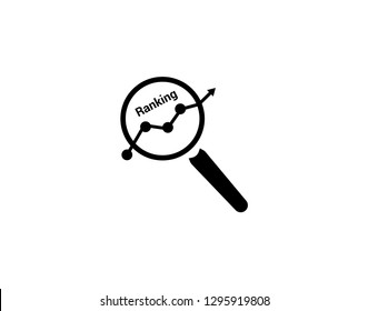 Search rank vector icon.