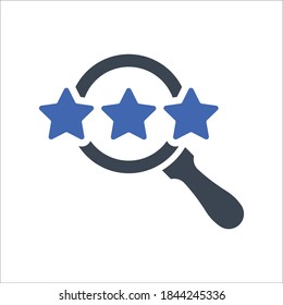 Search rating icon, vector graphics