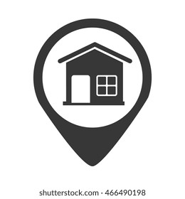Search real estate ,isolated flat icon design