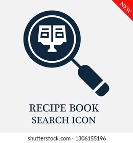 search Recipe book icon. Editable search Recipe book icon for web or mobile.