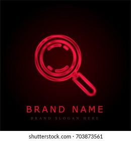 Search red chromium metallic logo