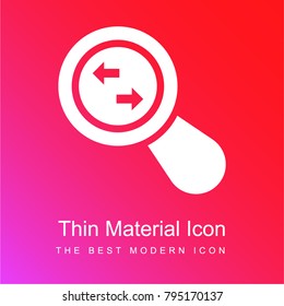 Search red and pink gradient material white icon minimal design