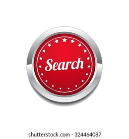 Search Red Vector Icon Button
