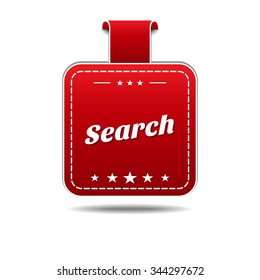 Search Red Vector Icon Design