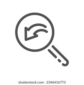 Search related icon outline and linear vector.