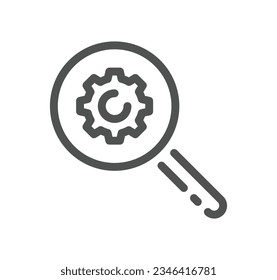 Search related icon outline and linear vector.