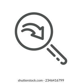 Search related icon outline and linear vector.