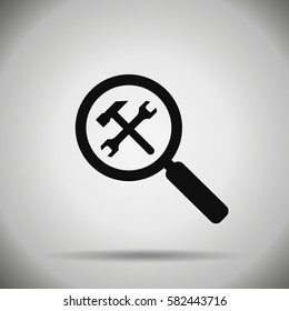 search repair and optimization icon