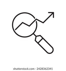 Search Report Icon - Growing Chart Icon
