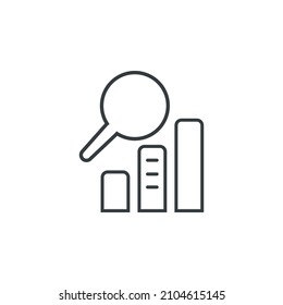 Search report icon, vector search report icon, vector illustration