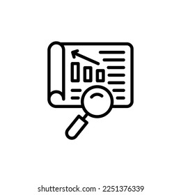 Search Report icon in vector. Logotype