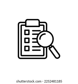 Search Report icon in vector. Logotype