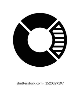 Search report, research, statistics icon, diagram depicts profit sharing, successful partnerships, company shares ownership, and shareholders