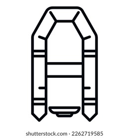 Search rescue boat icon outline vector. Sea flood. Coast guard