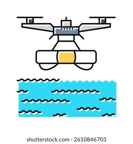 search rescue drone color icon vector. search rescue drone sign. isolated symbol illustration