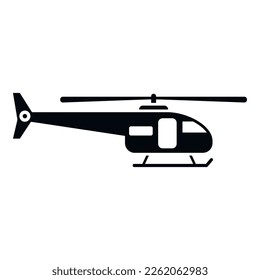 Search rescue helicopter icon simple vector. Air transport. Sky guard
