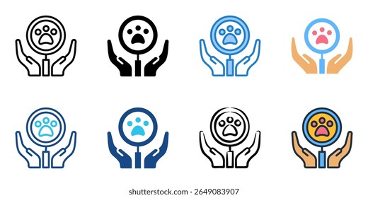 Conjunto de iconos de Búsqueda y rescate colección de estilo múltiple 
