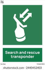 Search and rescue transponder signs symbol standard iso 7010