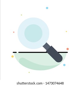 Search, Research, Find Abstract Flat Color Icon Template