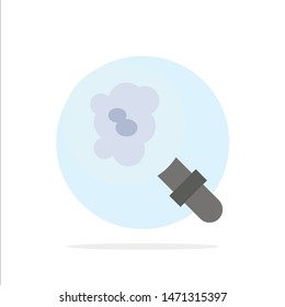 Search, Research, Pollution Abstract Circle Background Flat color Icon. Vector Icon Template background