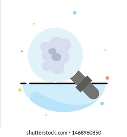 Search, Research, Pollution Abstract Flat Color Icon Template. Vector Icon Template background