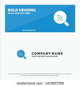 Search, Research, Wifi, Signal SOlid Icon Website Banner and Business Logo Template