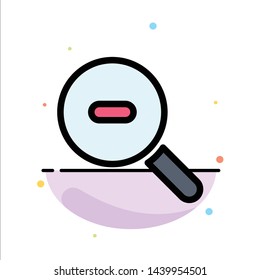 Search, Research, Zoom Abstract Flat Color Icon Template