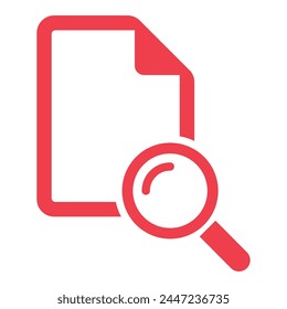 Search result icon, research data report sign, control analysis symbol vector illustration .