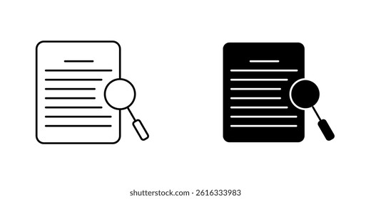 Search Result Icon. Research report analyse line sign. Symbol Of Search Result.