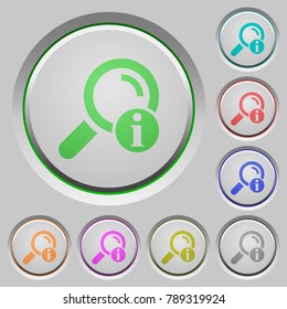 Search result information color icons on sunk push buttons