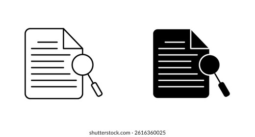 Search Result Vector Icon set in line style design. Vector Illustration.