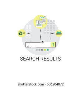 Search Result Web Data Business Icon Vector Illustration
