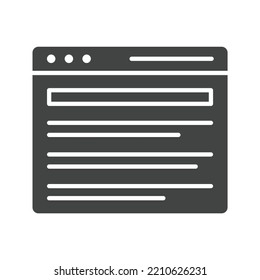 Suchergebnisse Symbol, Vektorbild. Kann auch für die Suchmaschinenoptimierung verwendet werden. Geeignet für mobile Apps, Web-Apps und Printmedien.