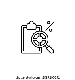 search results icon in vector. Logotype