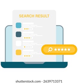 search results with star rating
