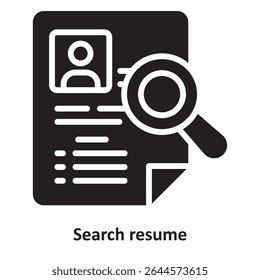 Search resume Vector Icon which can easily modify or edit
