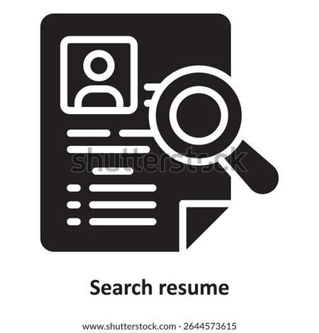 Search resume Vector Icon which can easily modify or edit
