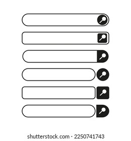 Buscar en estilo retro. Concepto de búsqueda web. Plantilla de formulario de búsqueda. Ilustración vectorial.