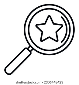 Search reward icon outline vector. Best rank. Award winner