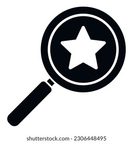 Search reward icon simple vector. Best rank. Award winner